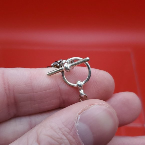 7 Inch 925 Sterling Silver Genuine Pearls And Semi Precious Stones Bracelet - Picture 4 of 6